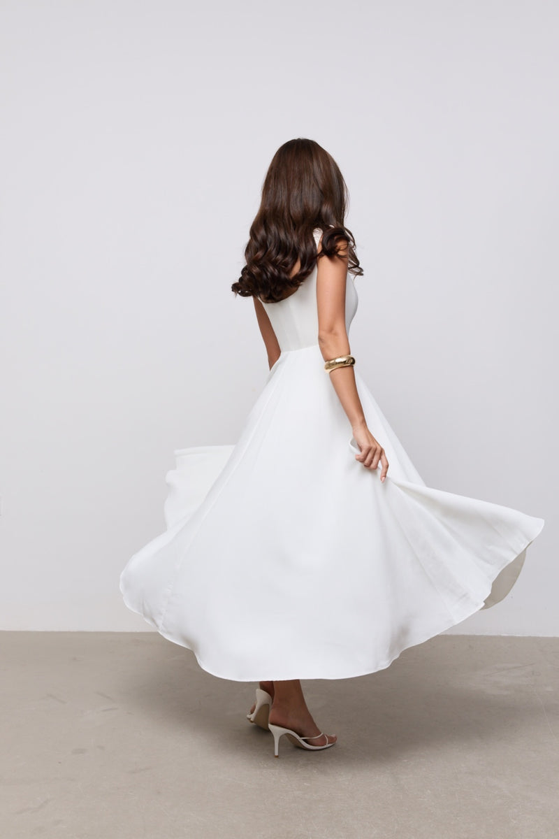 Square Neck Midi Dress