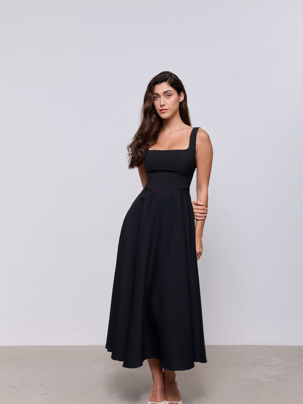 Square Neck Midi Dress
