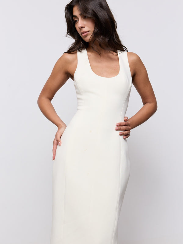 Cotton Mix Midi Dress
