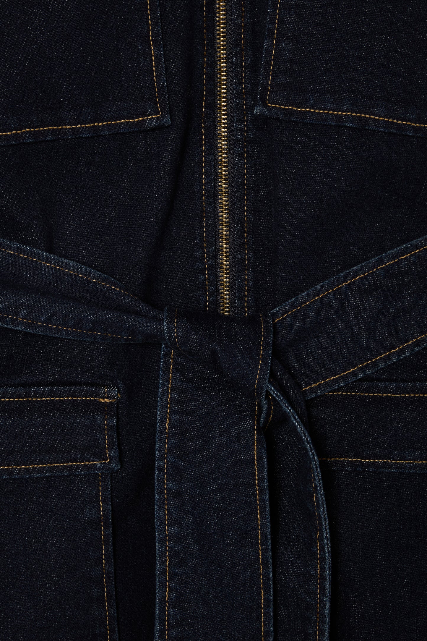Denim Funnel Neck Jacket