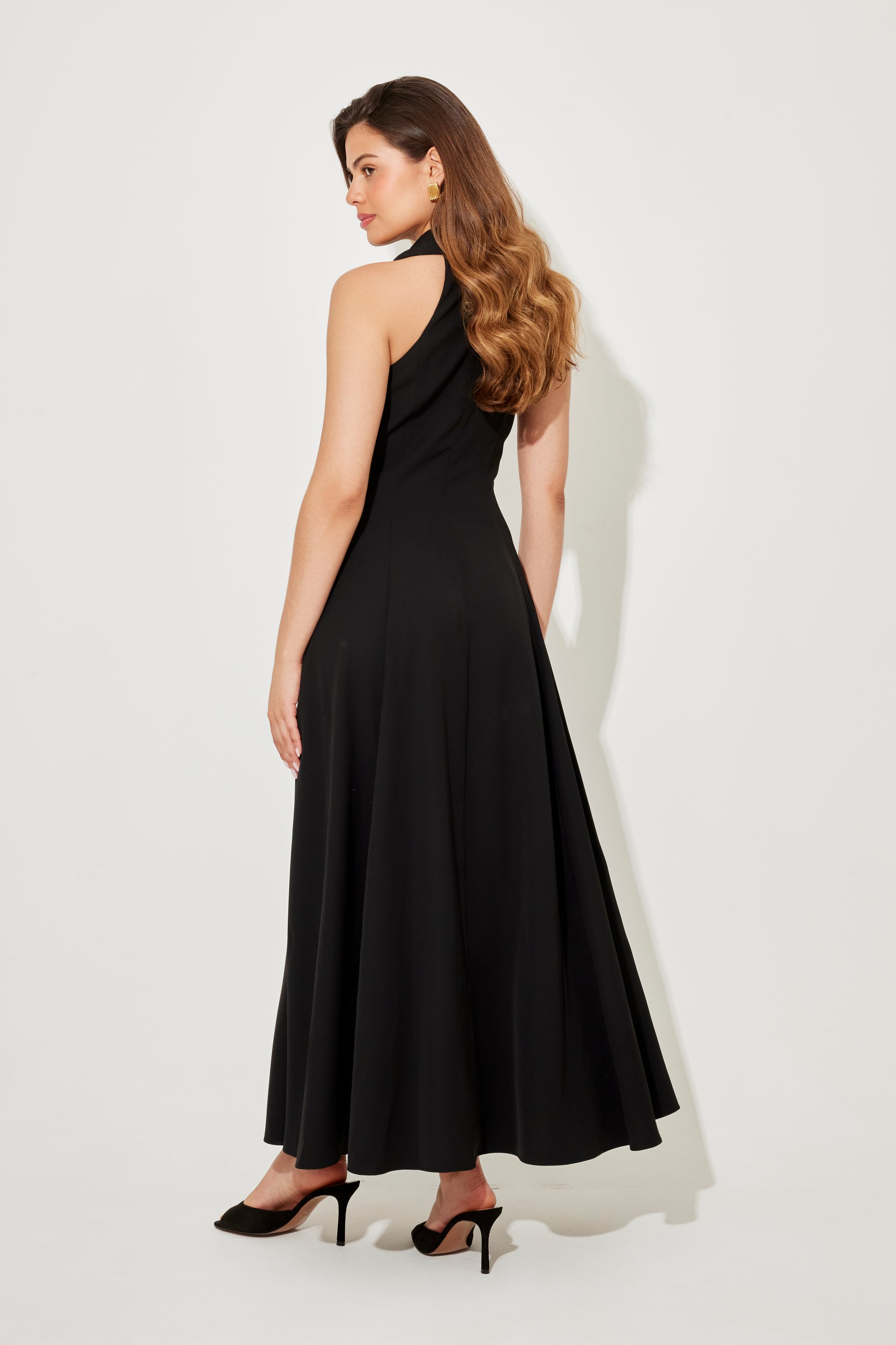 The Ultimate Muse Flowy Collar Maxi Dress