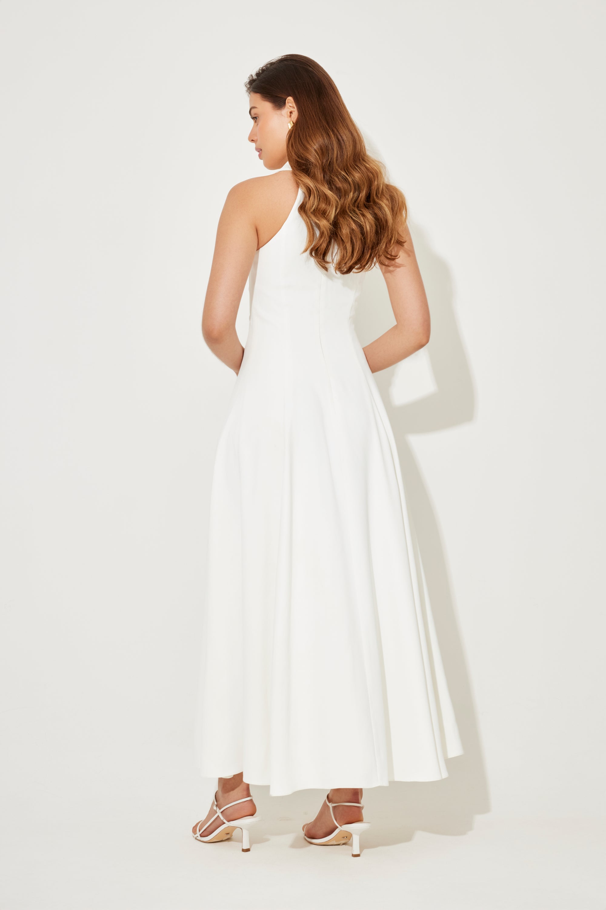 Flowy Collar Maxi Dress