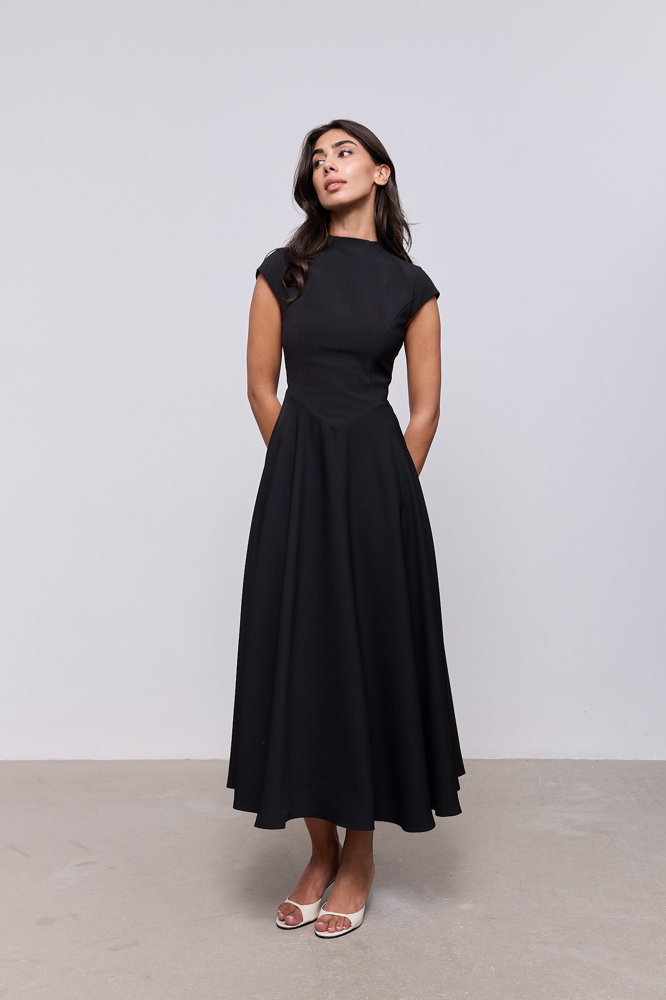 Cap Sleeve Midi Dress – Odd Muse