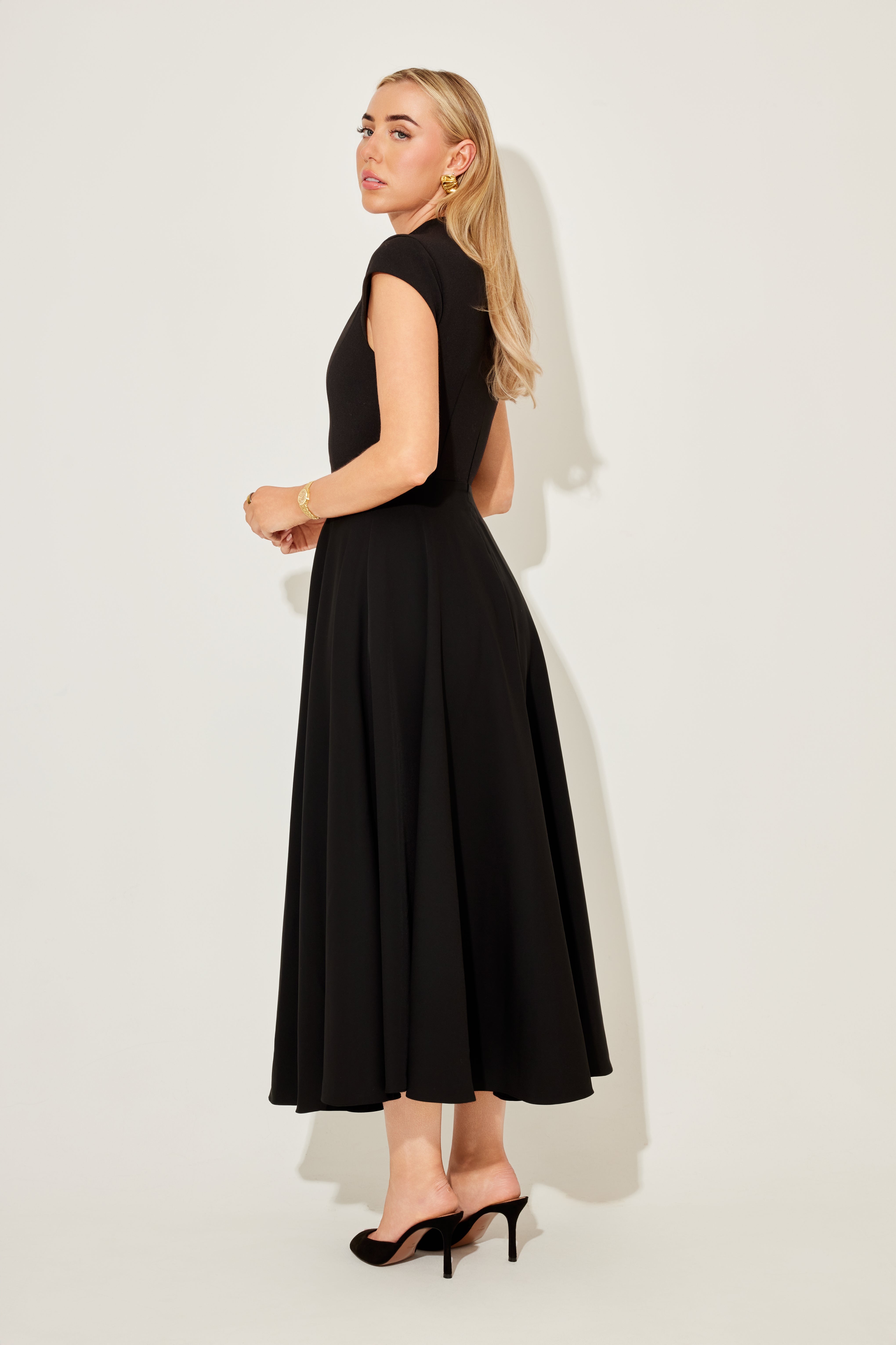Cap Sleeve Midi Dress – Odd Muse