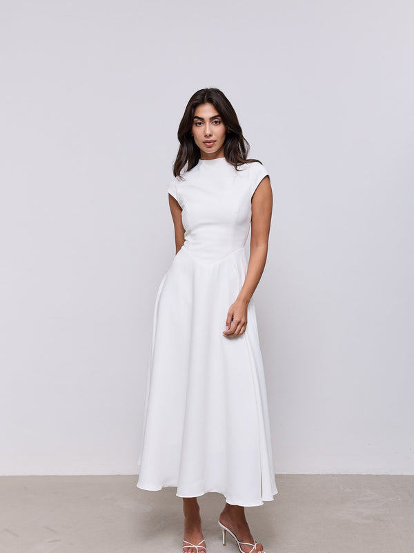 Cap Sleeve Midi Dress