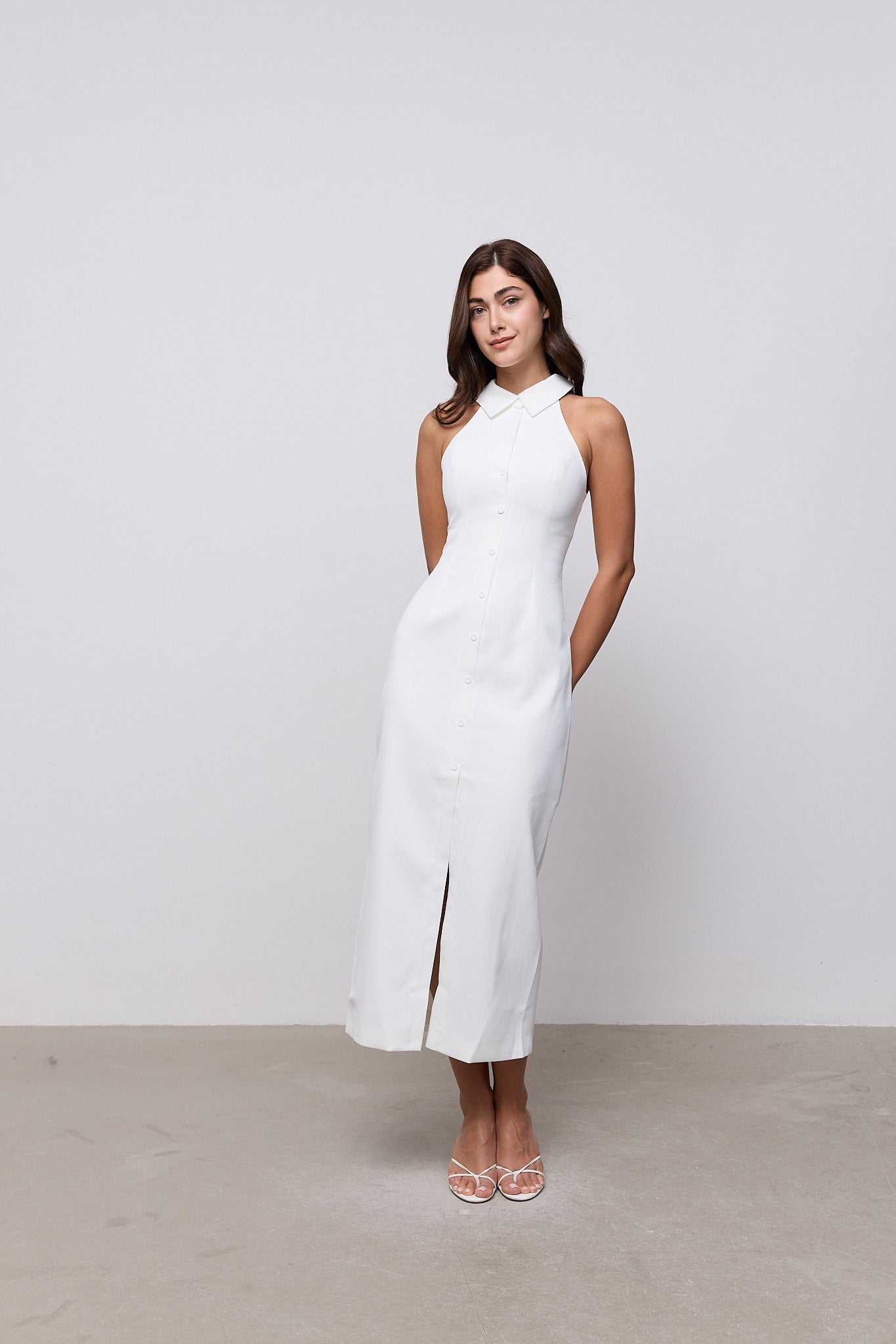 odd muse white graduation dress The Ultimate Muse Satin Straight Neck Mini Dress