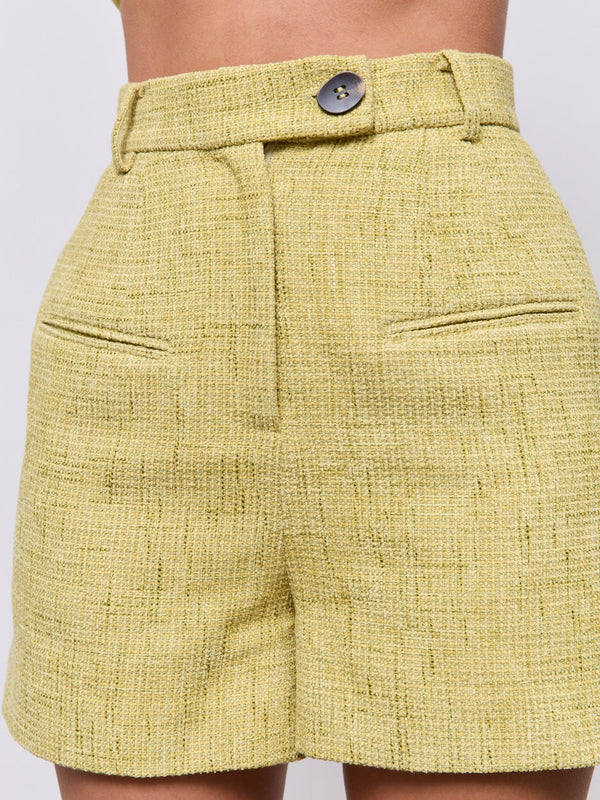 Cotton Mix Bouclé Shorts