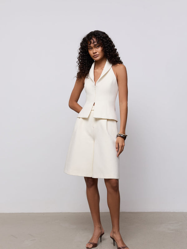 Cotton Mix Long Line Shorts