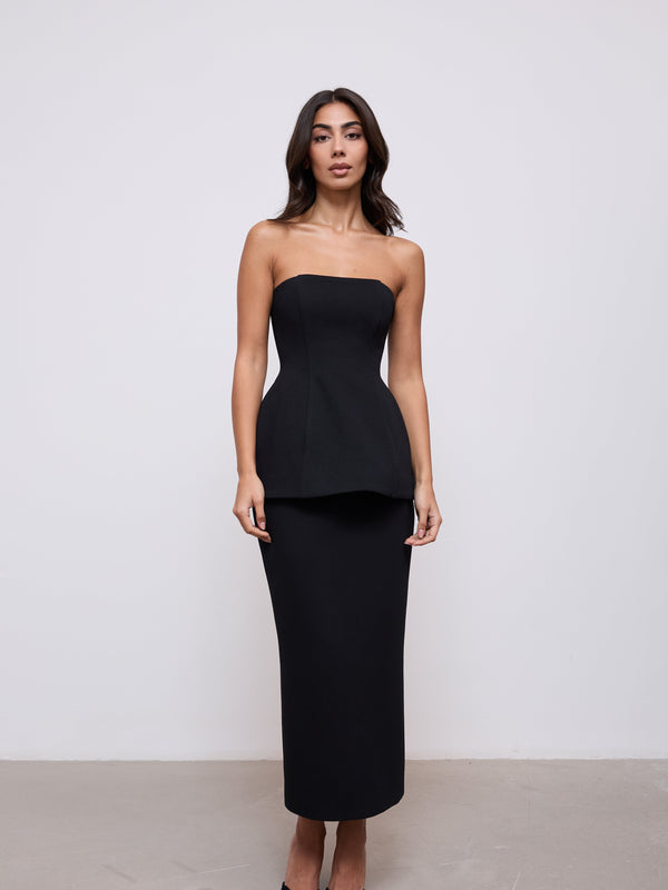 Cotton Mix Peplum Top