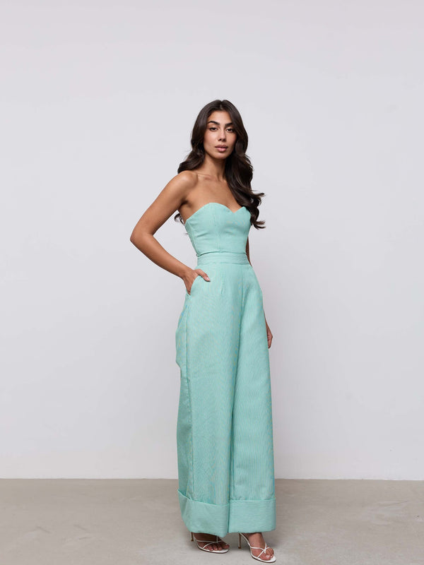 Cotton Pinstripe Jumpsuit