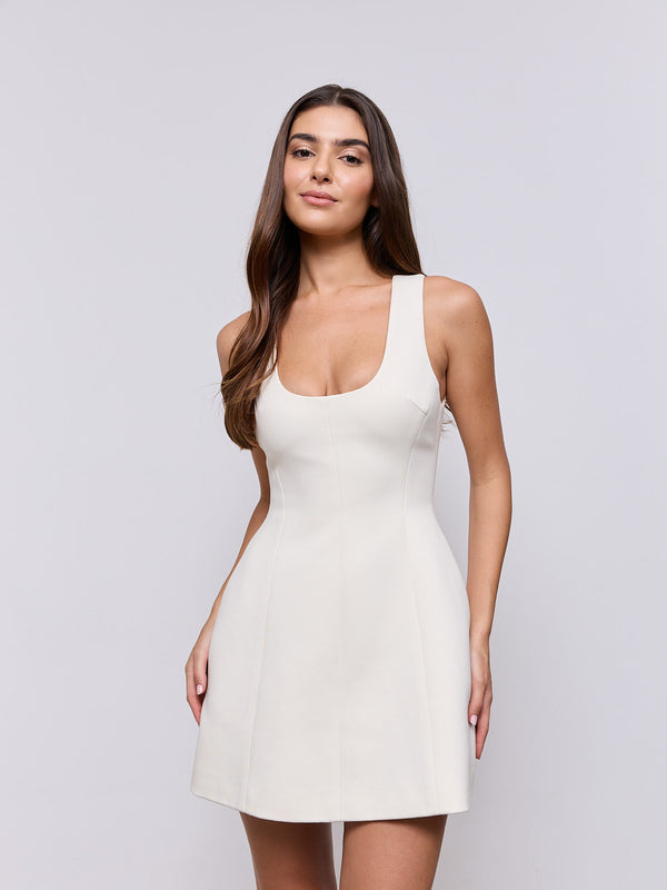 Cotton Mix Volume Mini Dress
