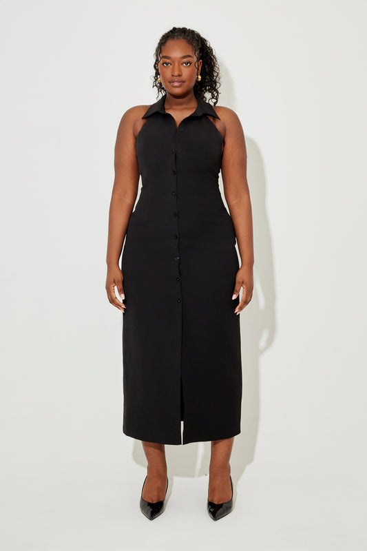 Collar Maxi Dress