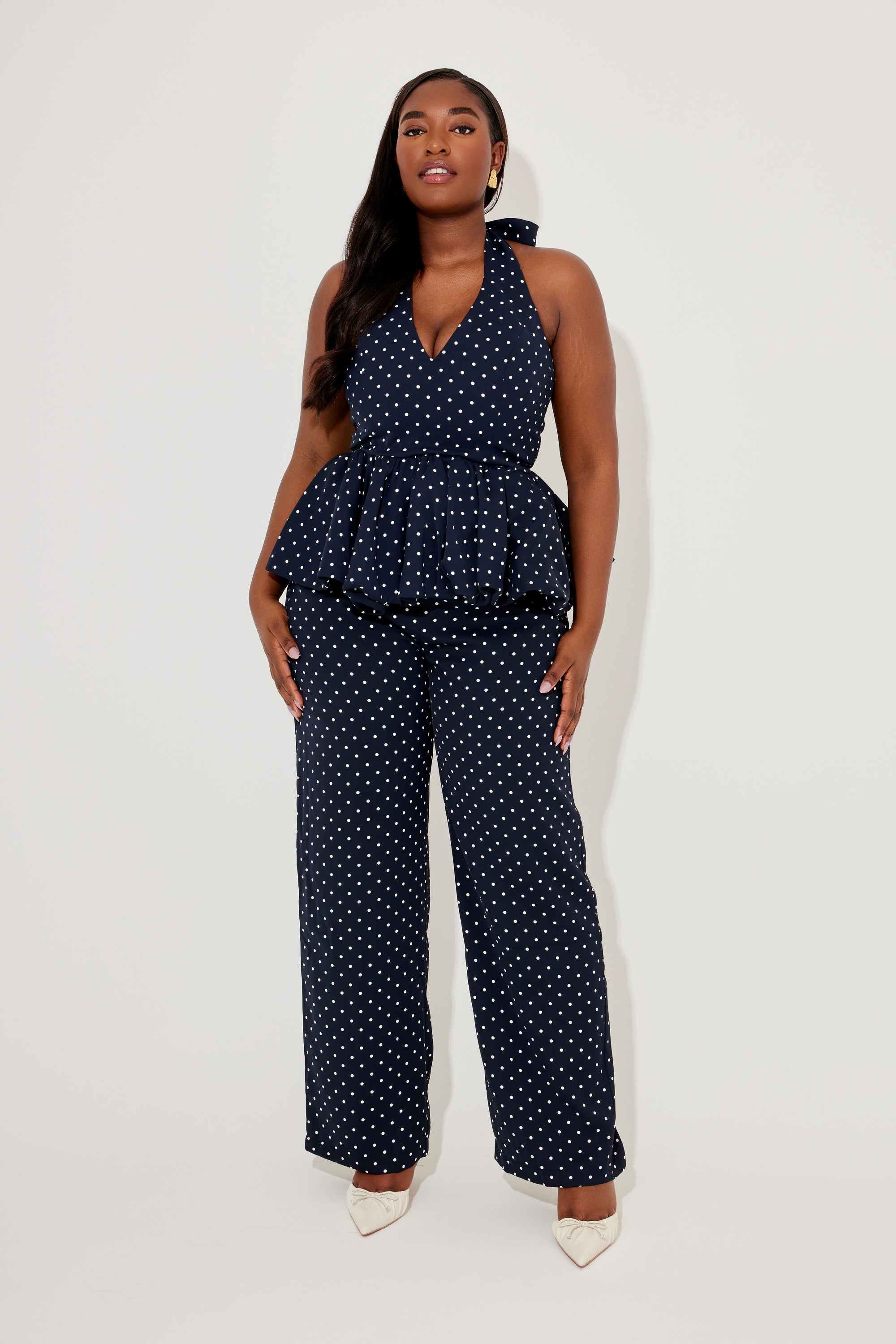 The Ultimate Muse Polka Dot Wide Leg Trousers