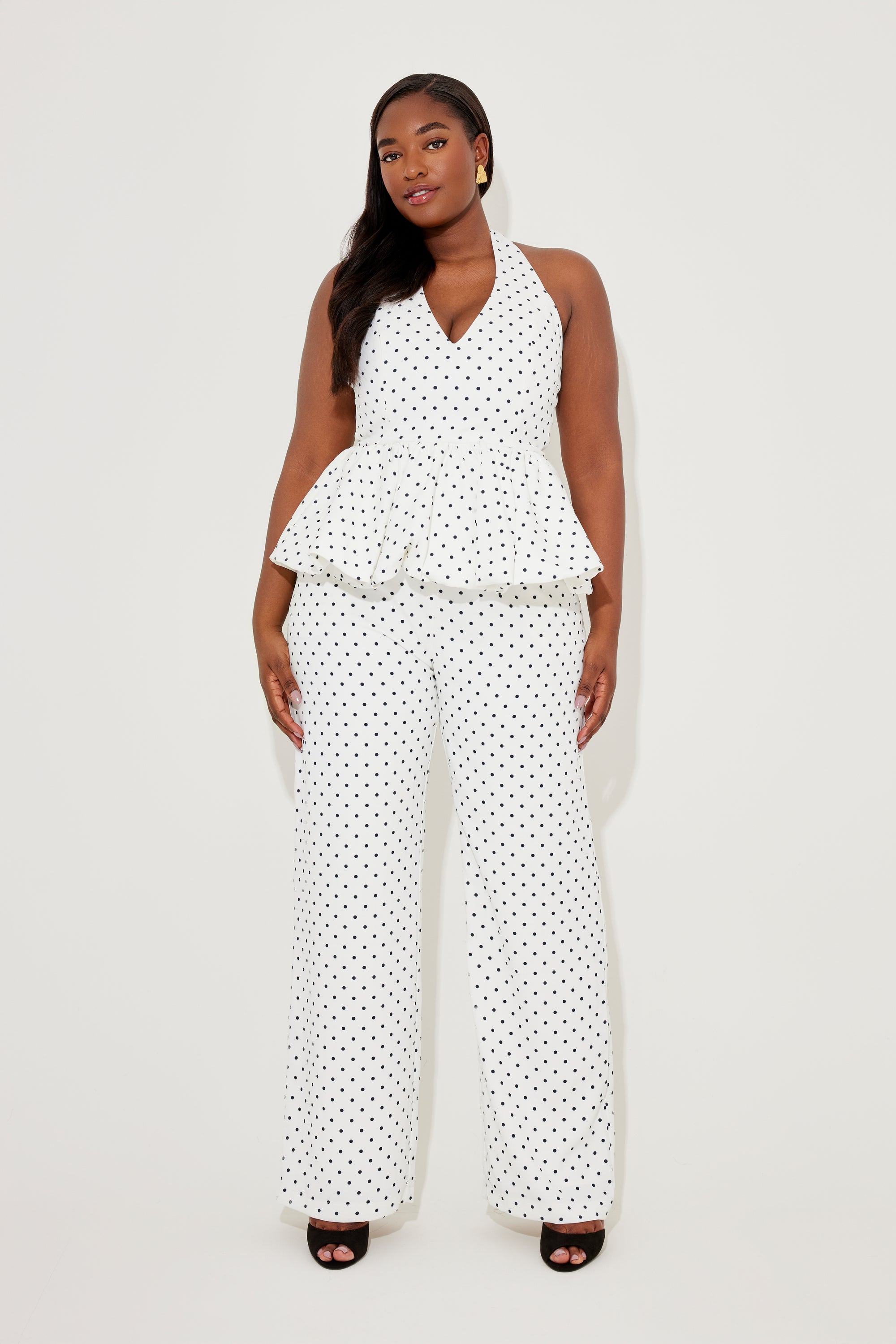The Ultimate Muse Polka Dot Wide Leg Trousers