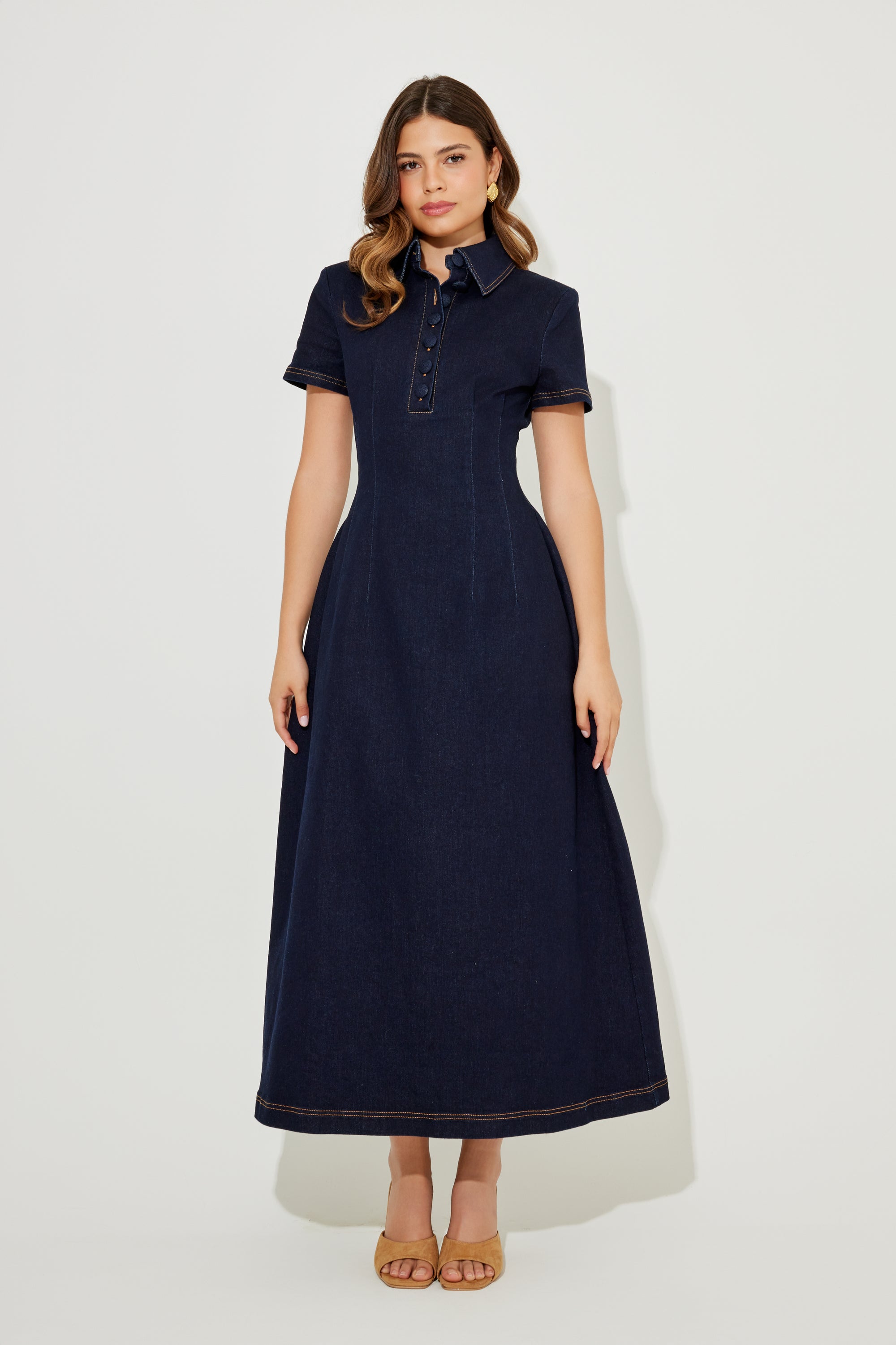 The Ultimate Muse Collared Midi Dress