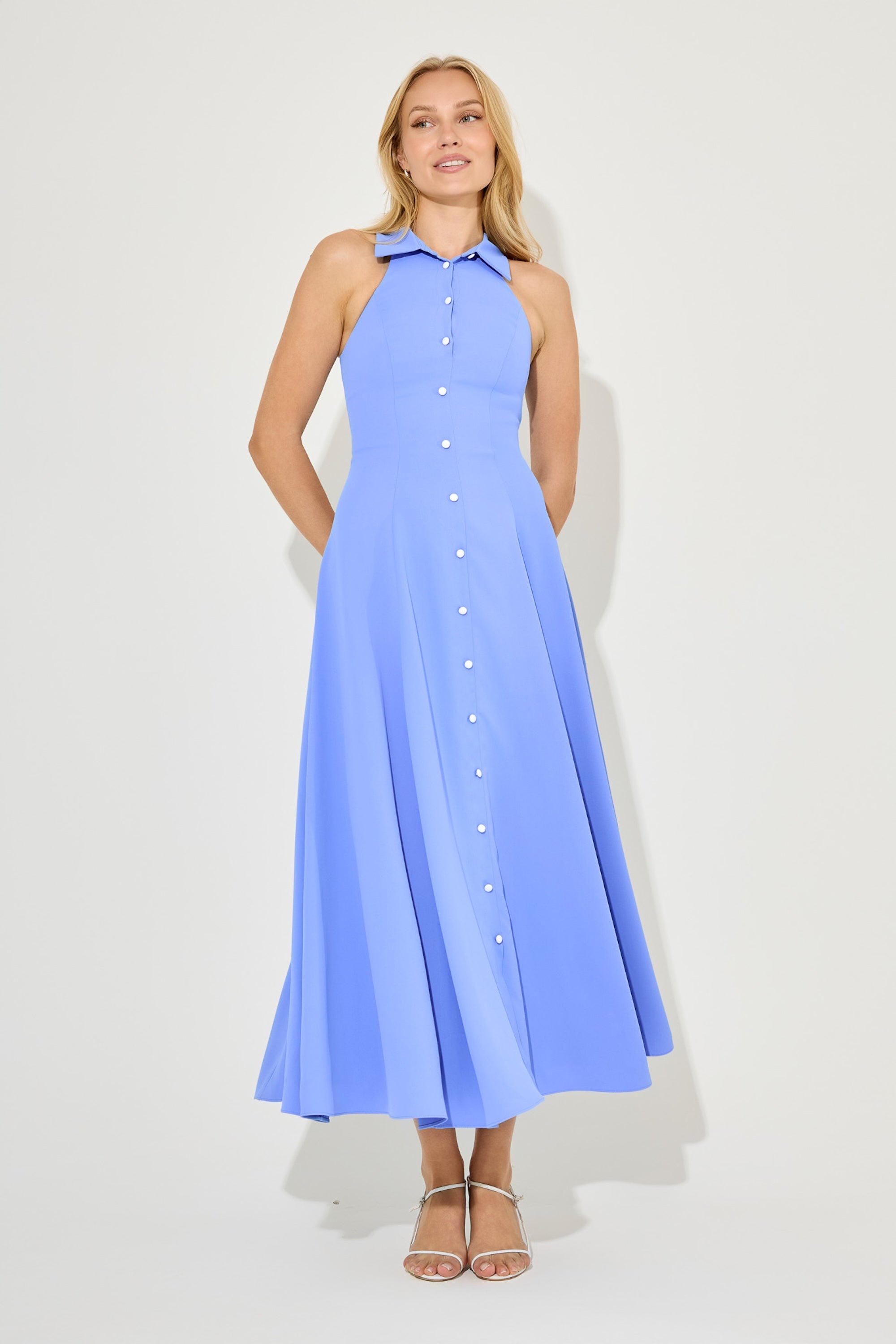 Flowy Collar Maxi Dress Odd Muse Flowy Collar Maxi Dress Odd Muse