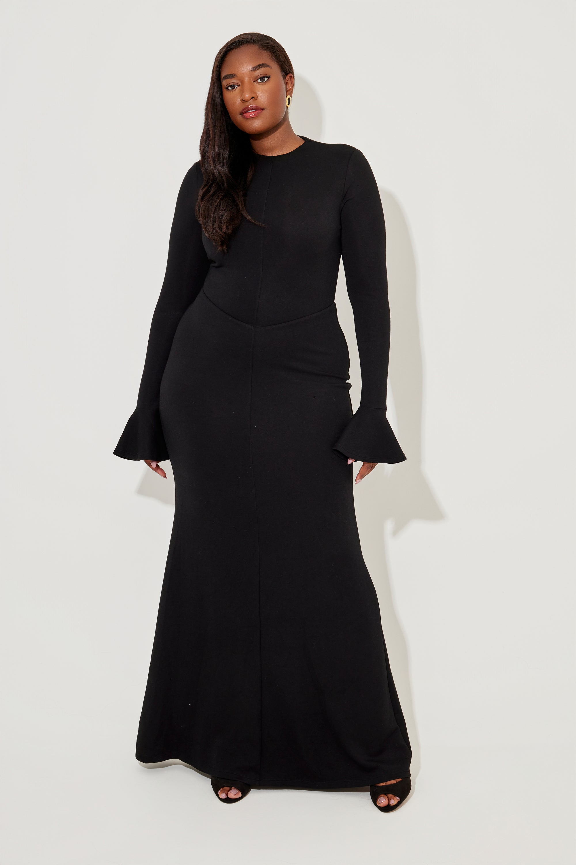 The Ultimate Muse Knitted Long Sleeve Maxi Dress