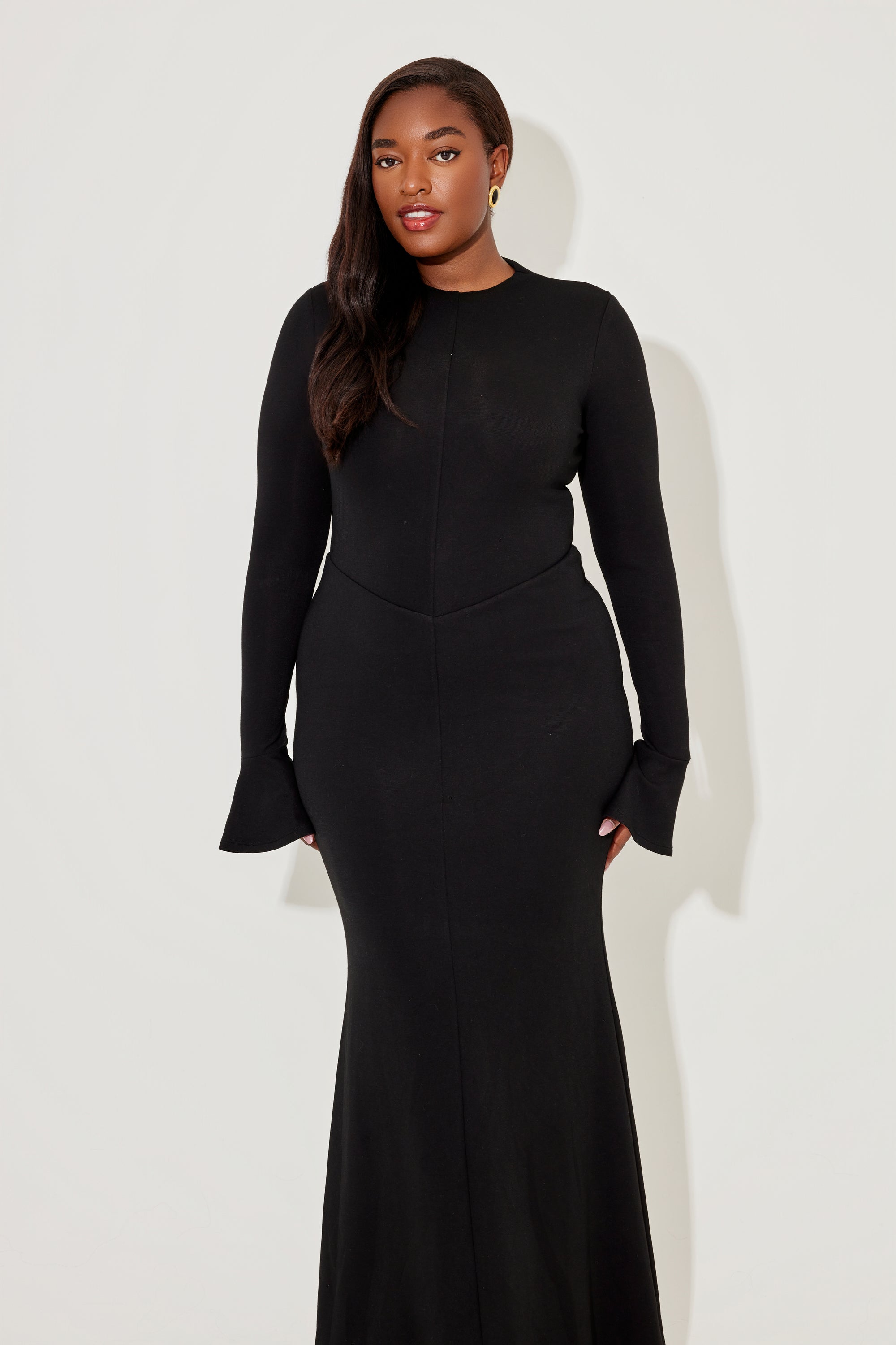 The Ultimate Muse Knitted Long Sleeve Maxi Dress