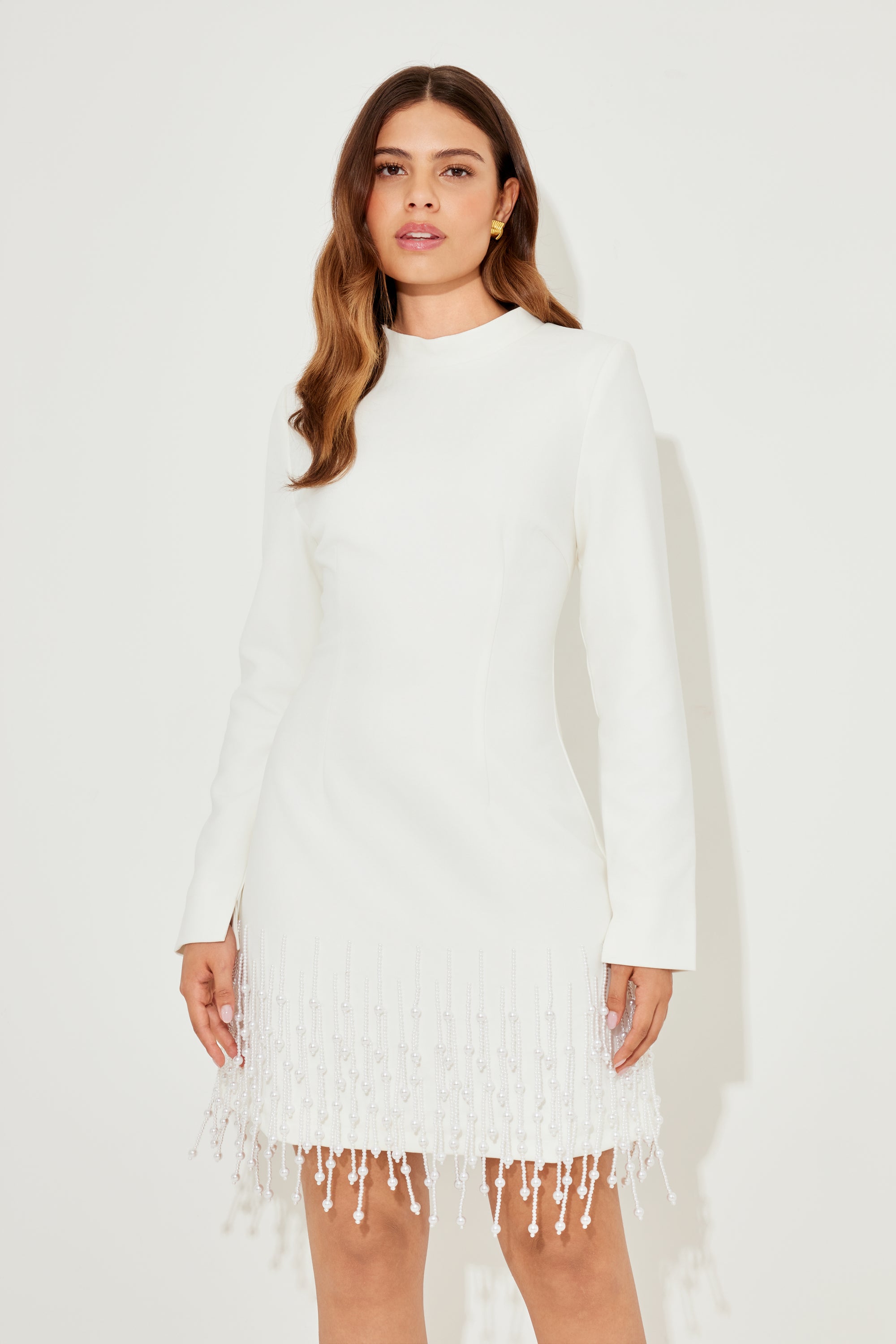 The Ultimate Muse Pearl Drop Long Sleeve Dress