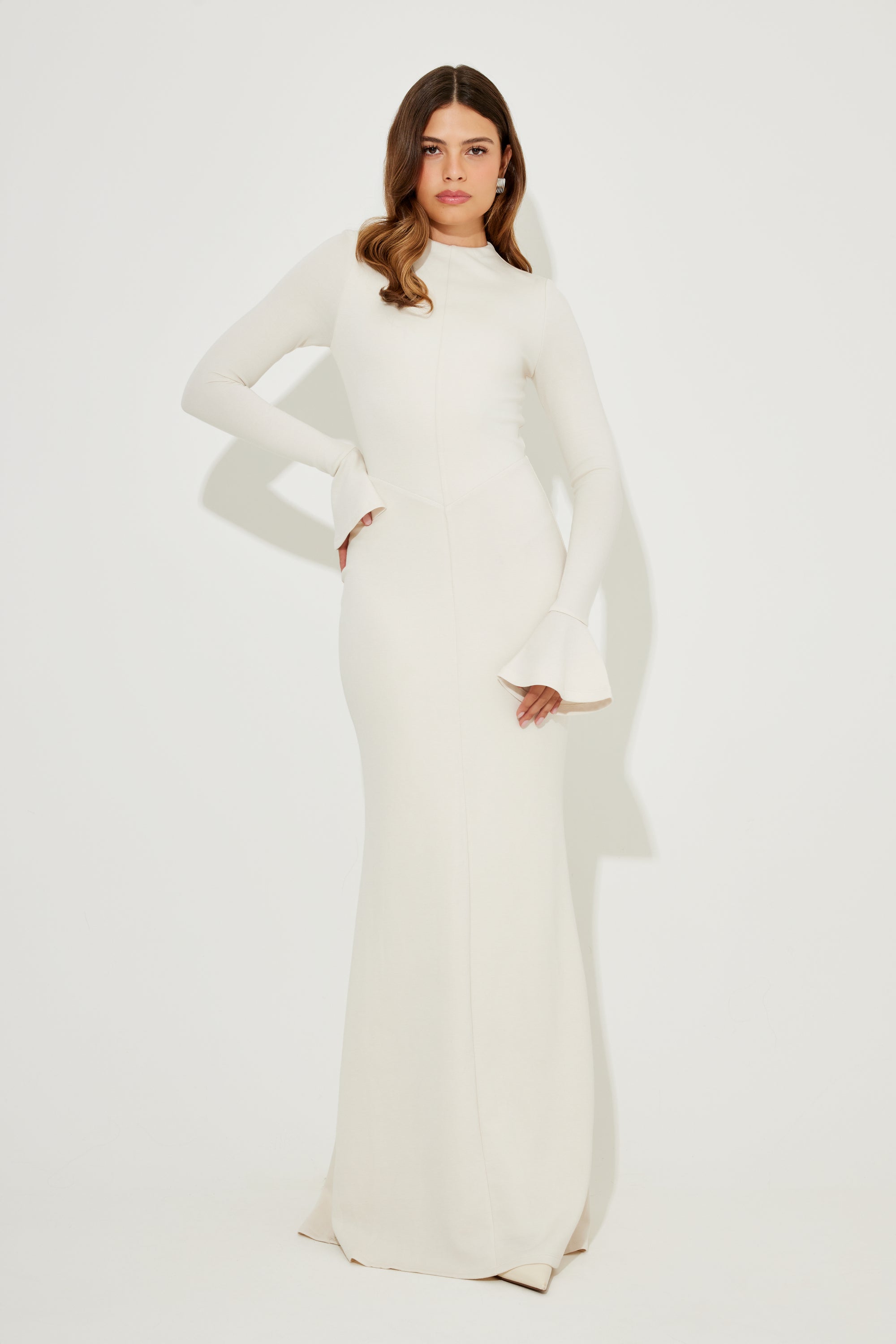 The Ultimate Muse Knitted Long Sleeve Maxi Dress