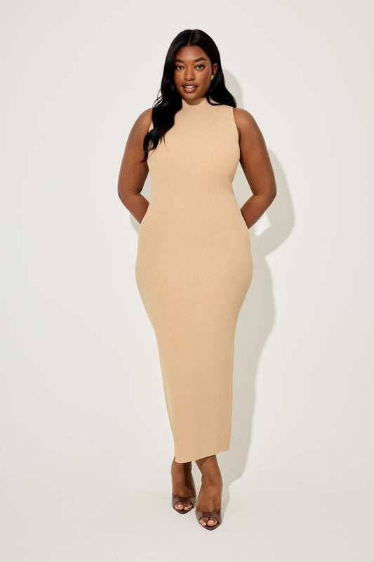 Ribbed Midi Dress