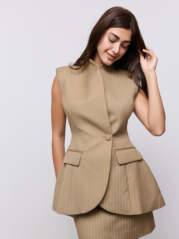 Tailored Sleeveless Blazer