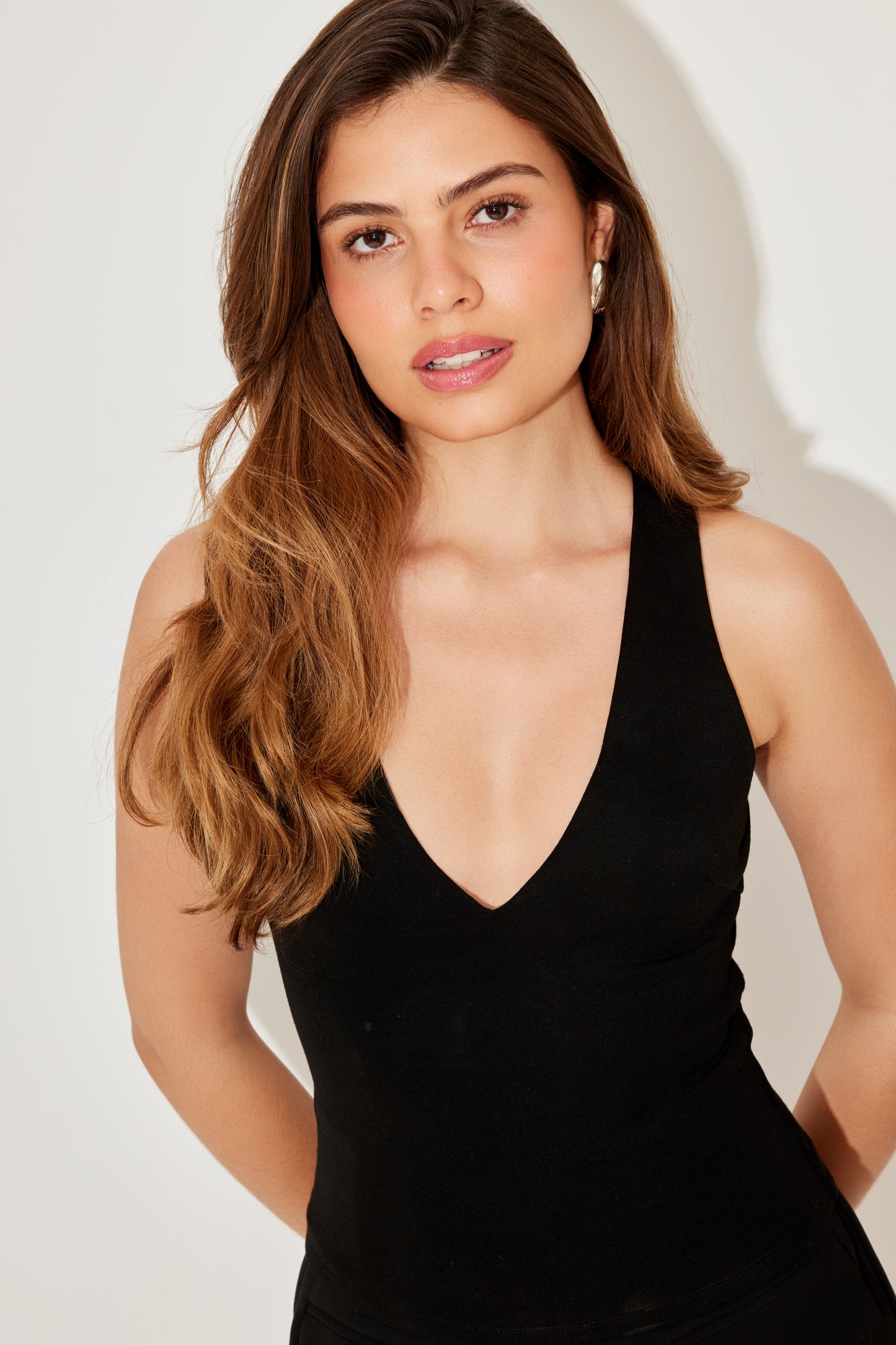 V-Neck Knitted Top