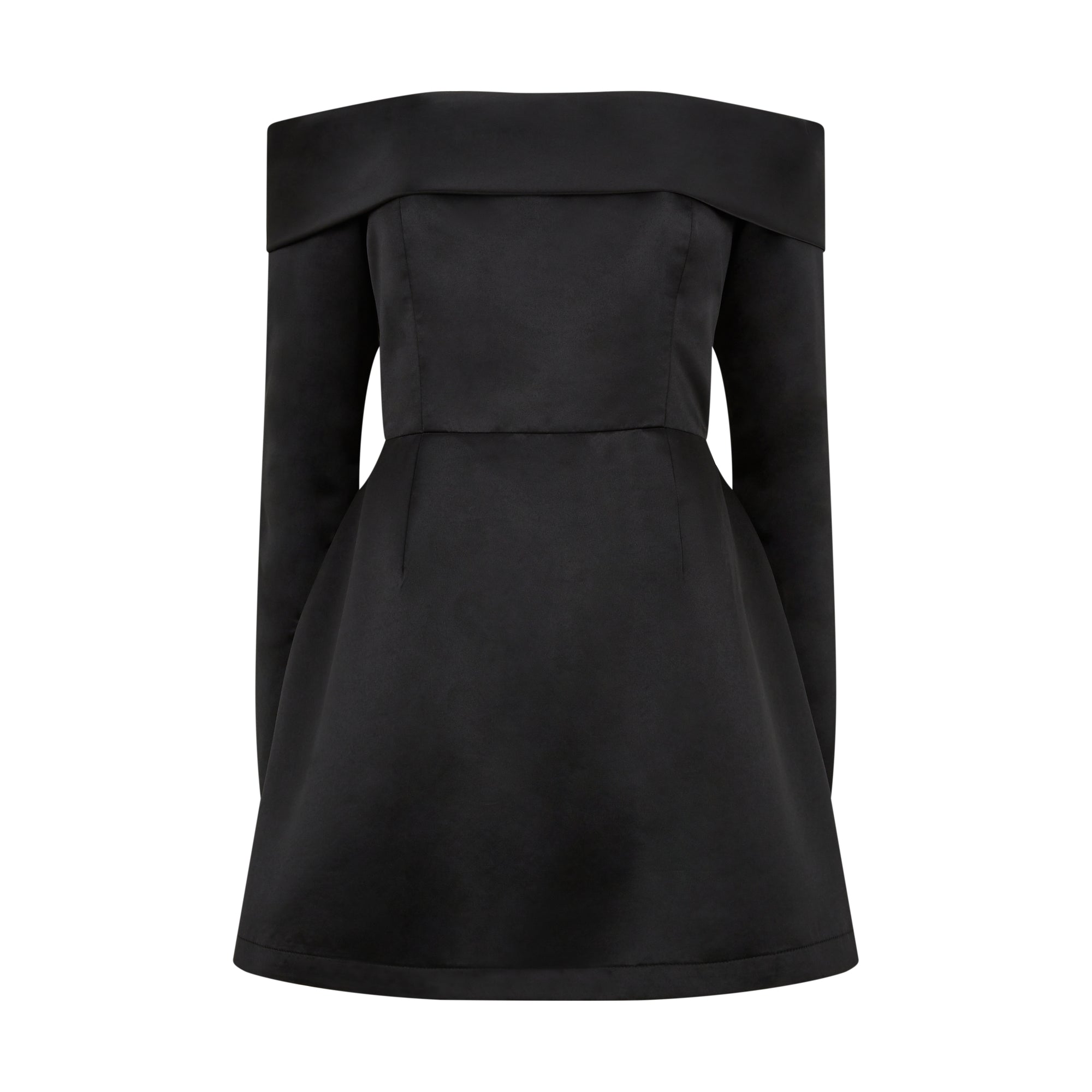 The Ultimate Muse Satin Bardot Mini Dress