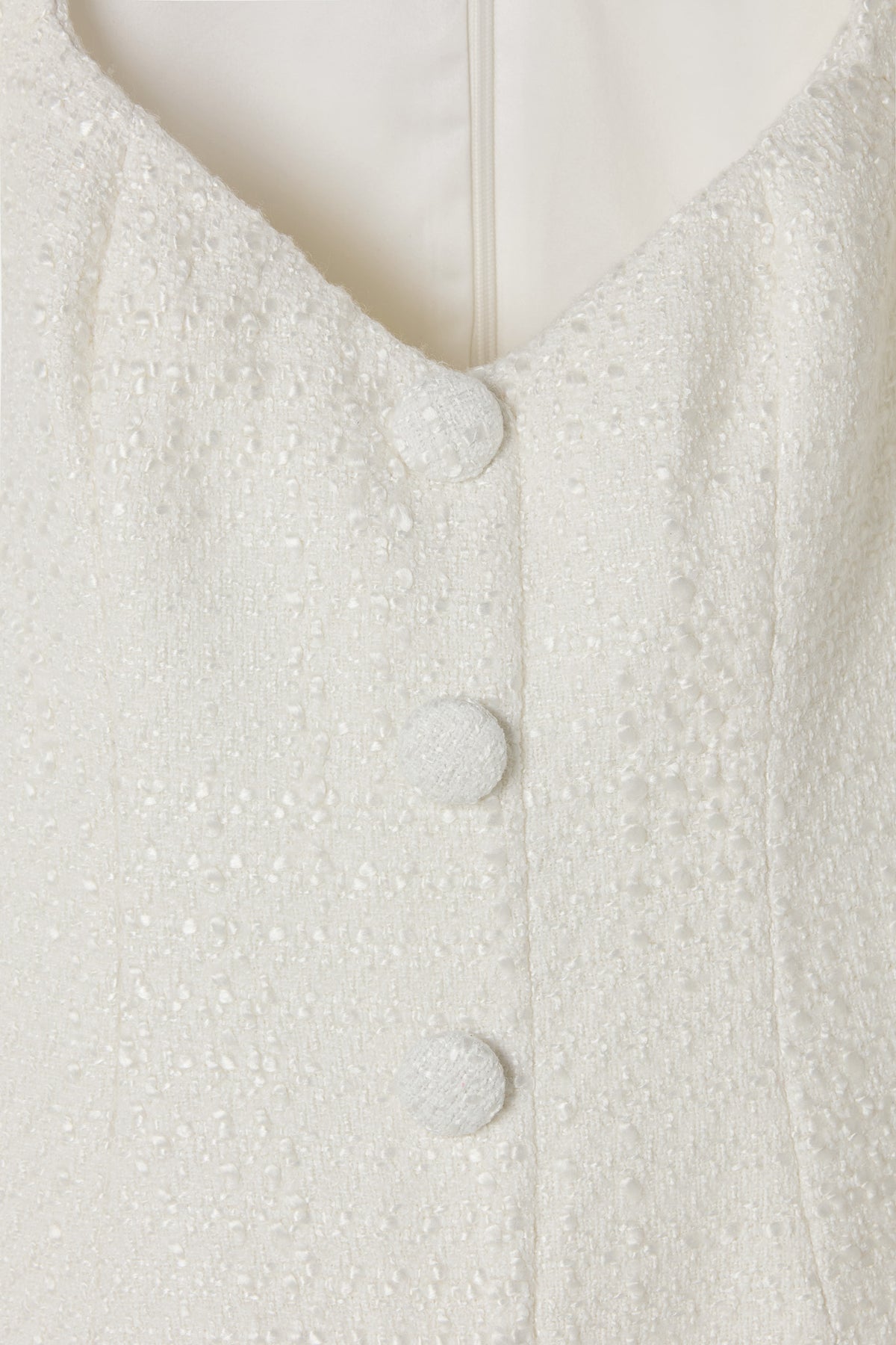 Bouclé Button Mini Dress