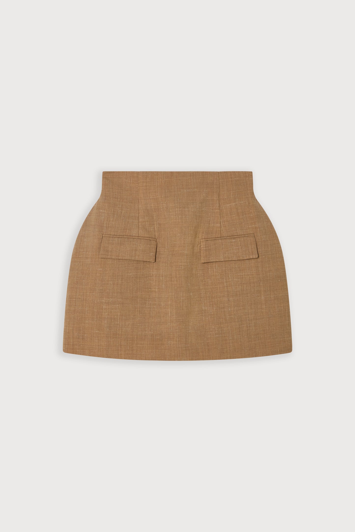 Checked Wool Mix Mini Skirt