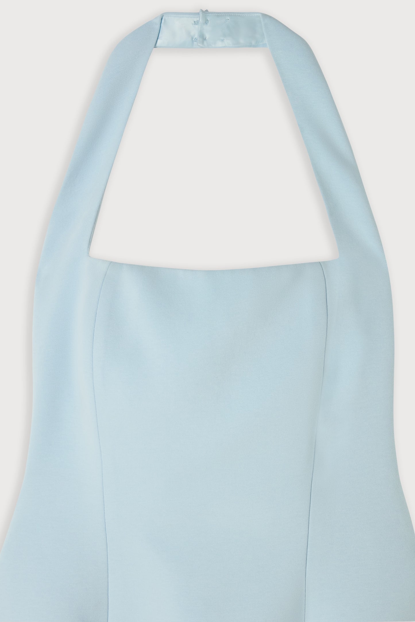 Cotton Mix Halter Midi Dress