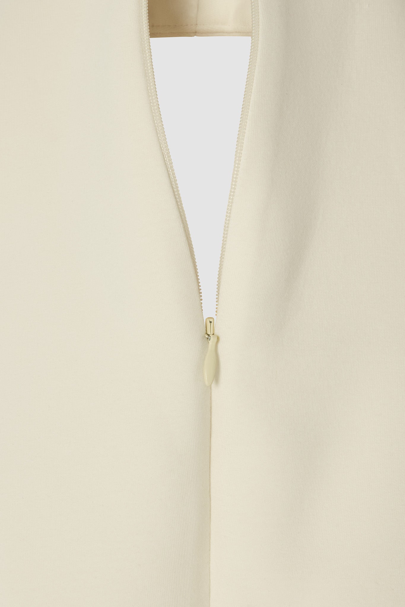 Cotton Mix Zip Collar Mini Dress