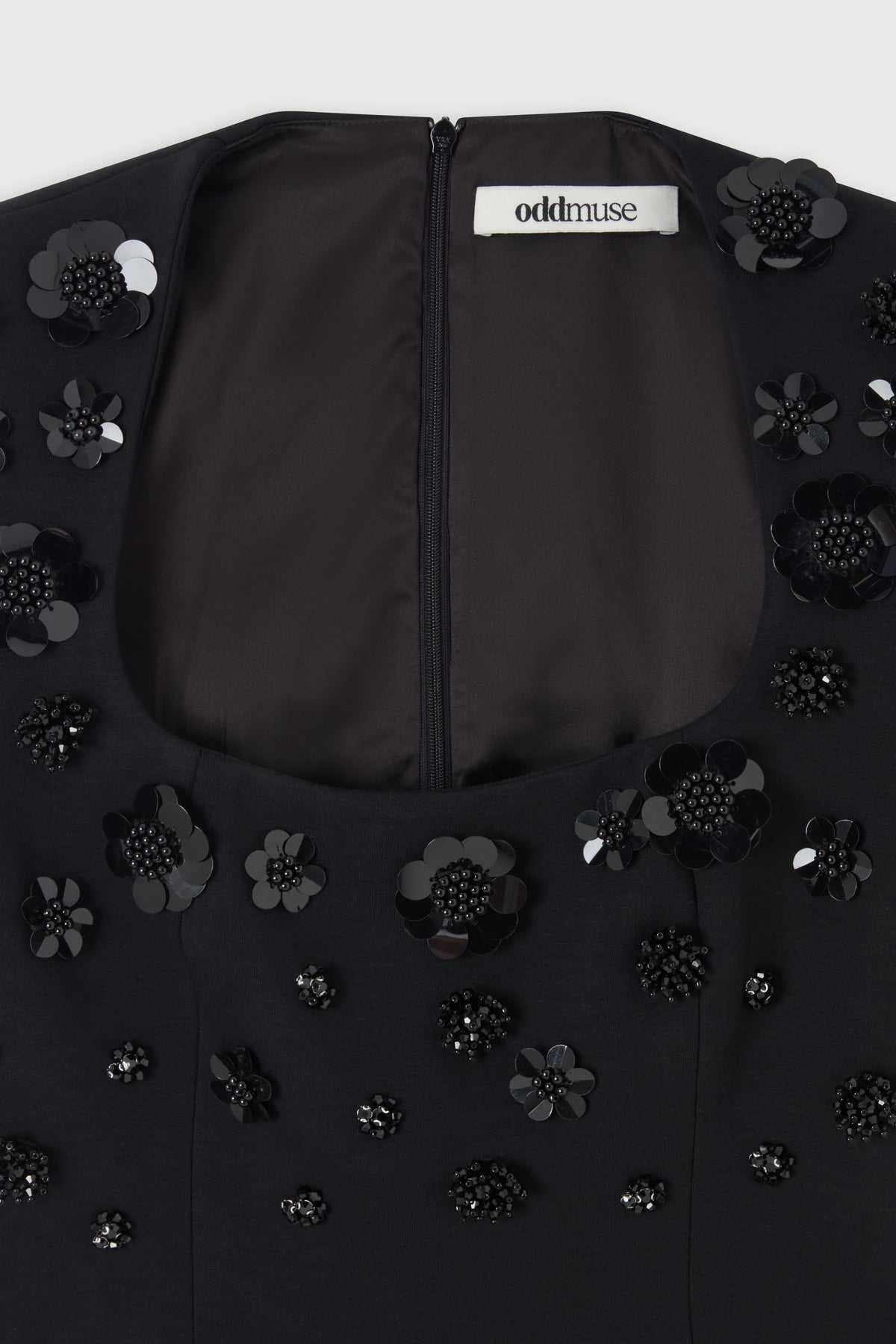 Embellished Appliqué Mini Dress