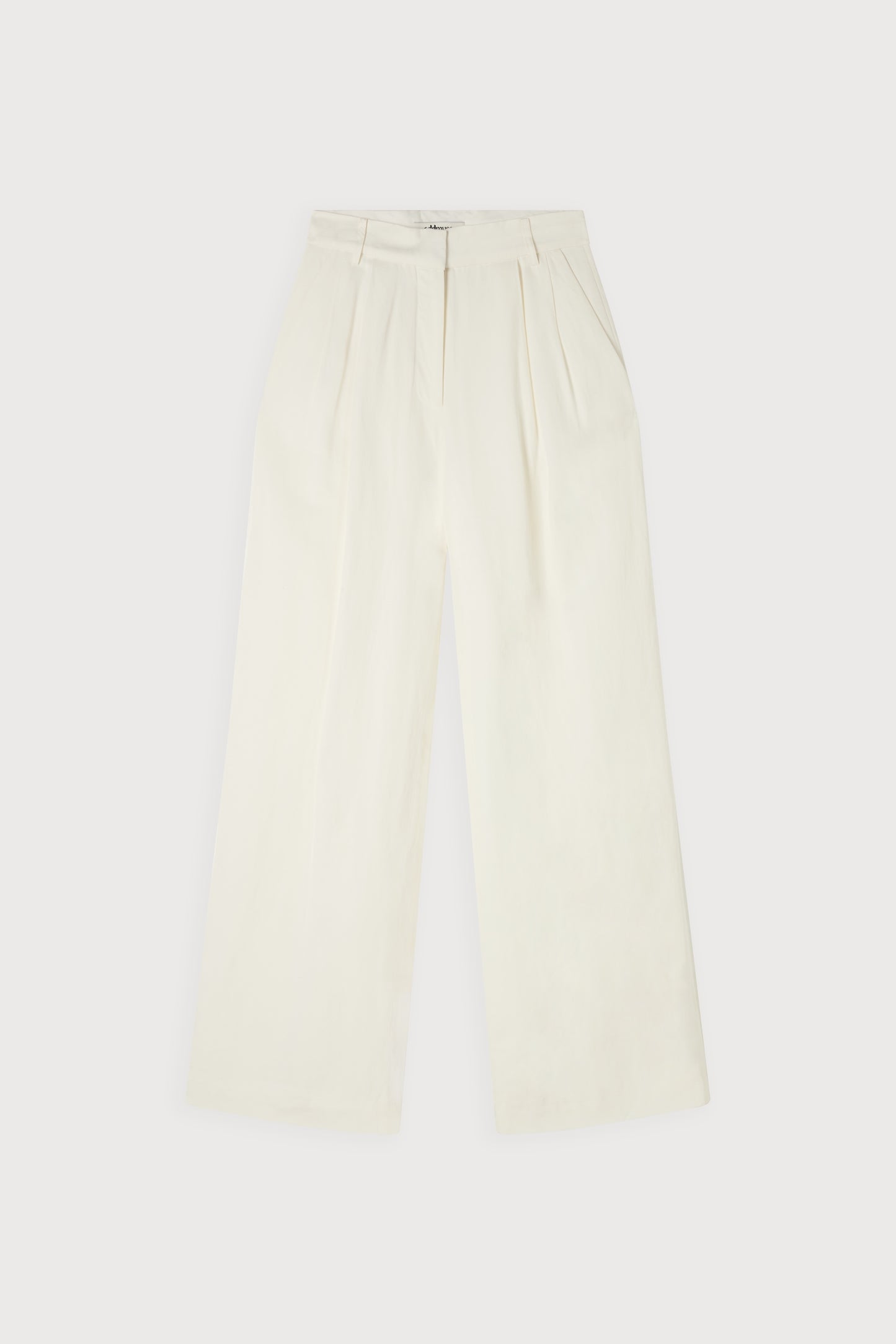 Linen Mix Wide Leg Trousers