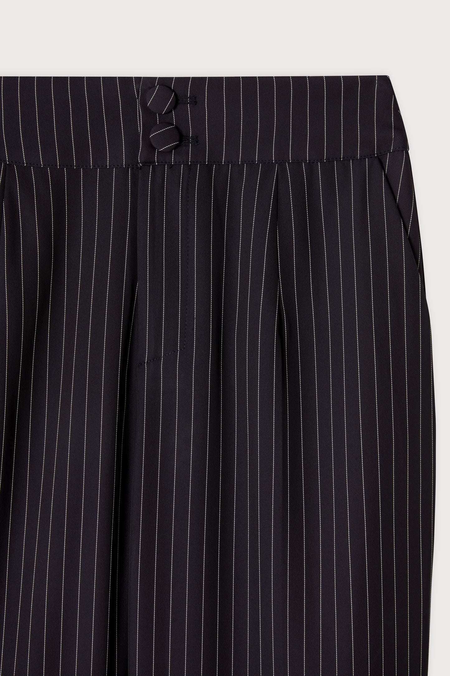 Pinstripe Slim Flare Trousers