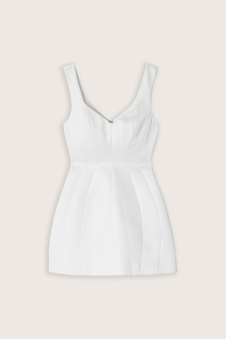 Satin Structured Mini Dress