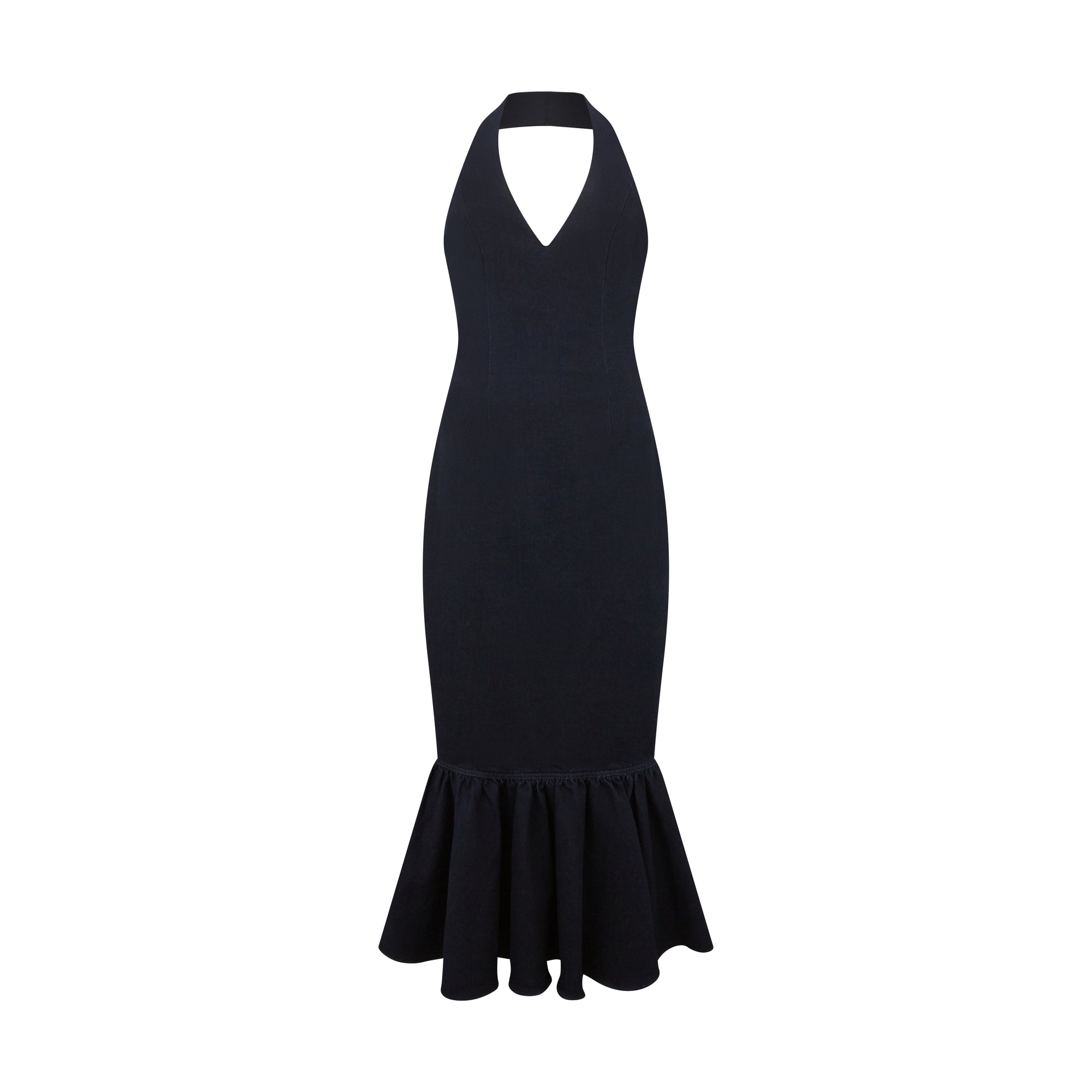 Peplum Hem Midi Dress