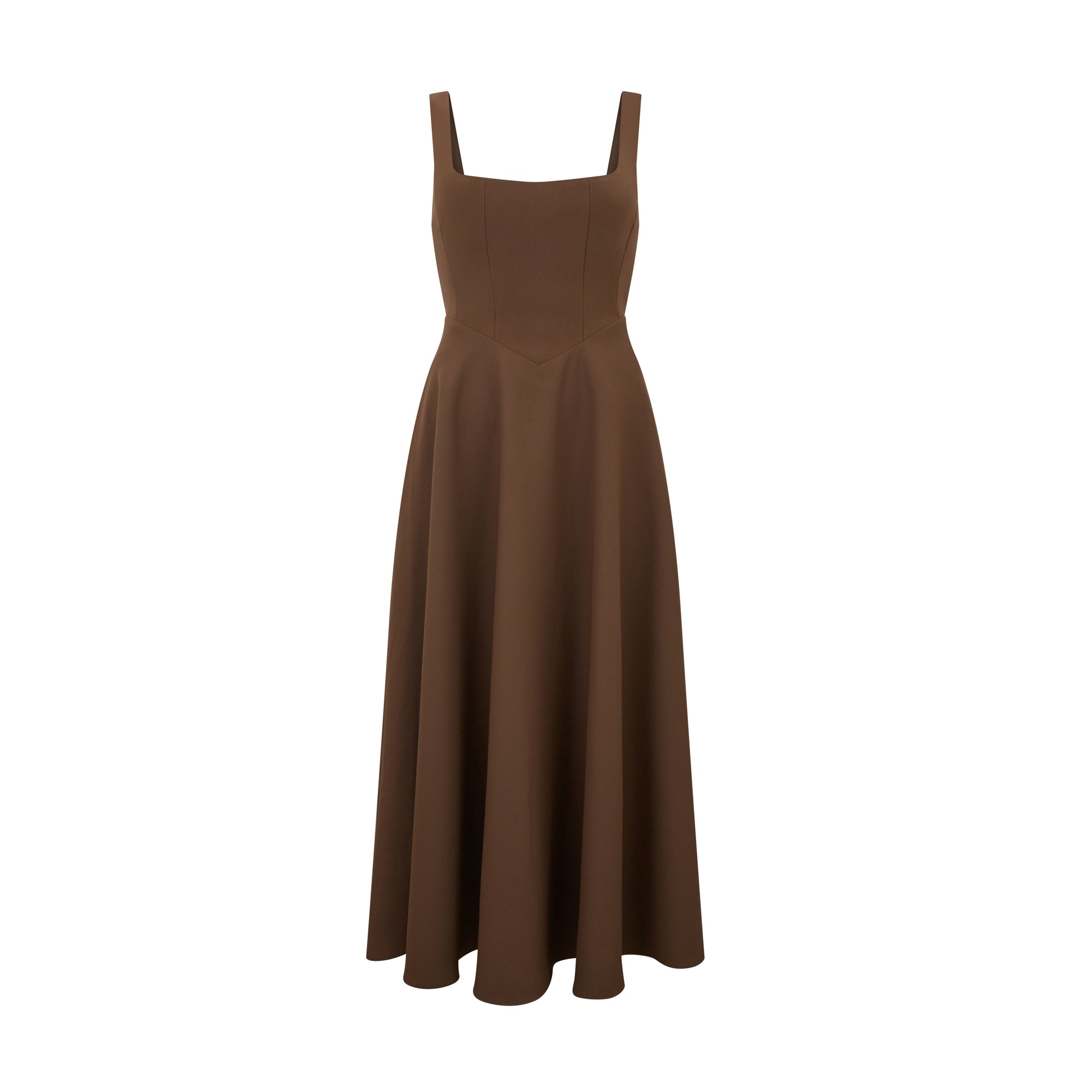 The Ultimate Muse High Waist Square Neck Midi Dress