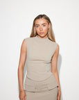 The Ultimate Muse Sleeveless Top | Taupe