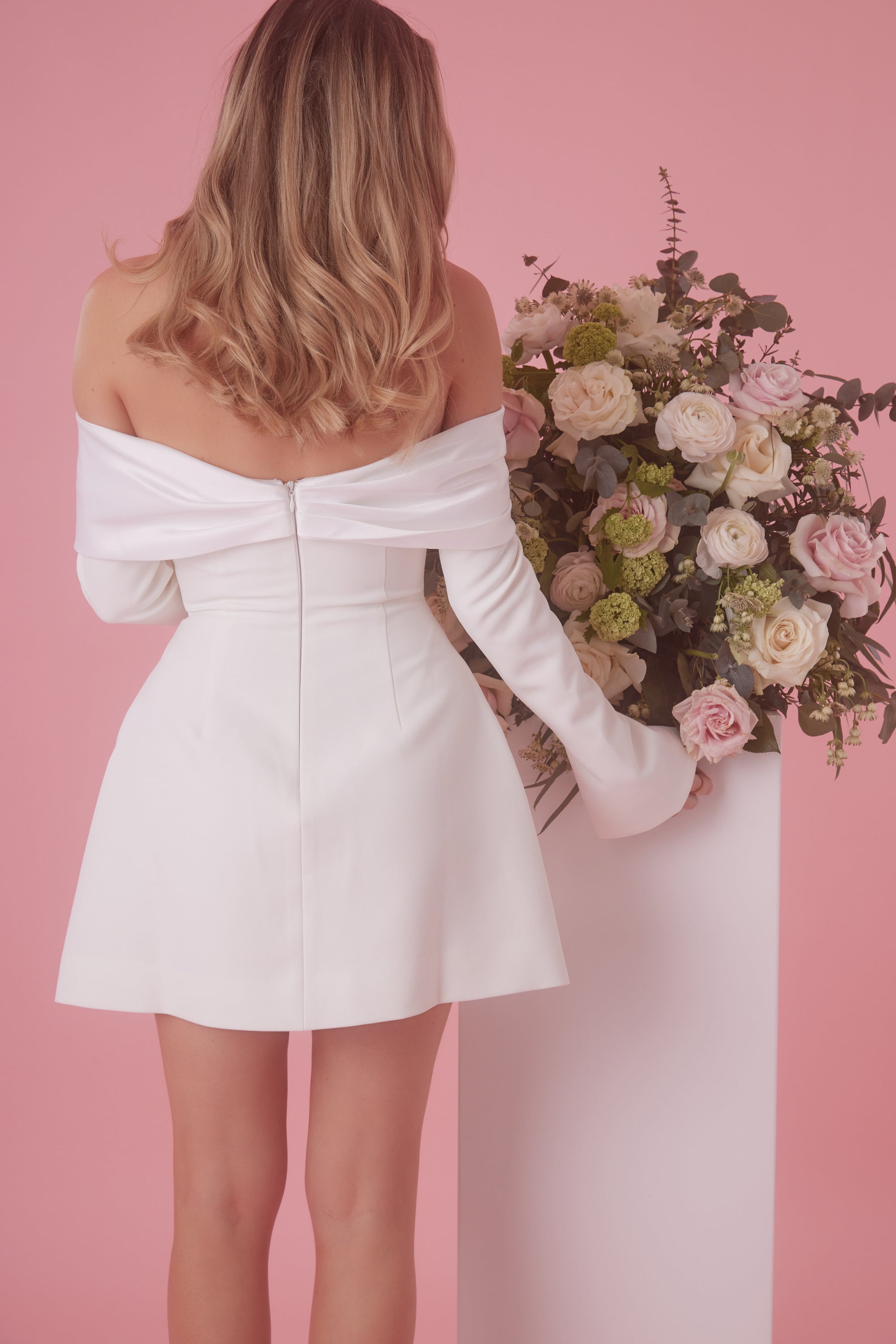 The Ultimate Muse Bow Mini Dress | White