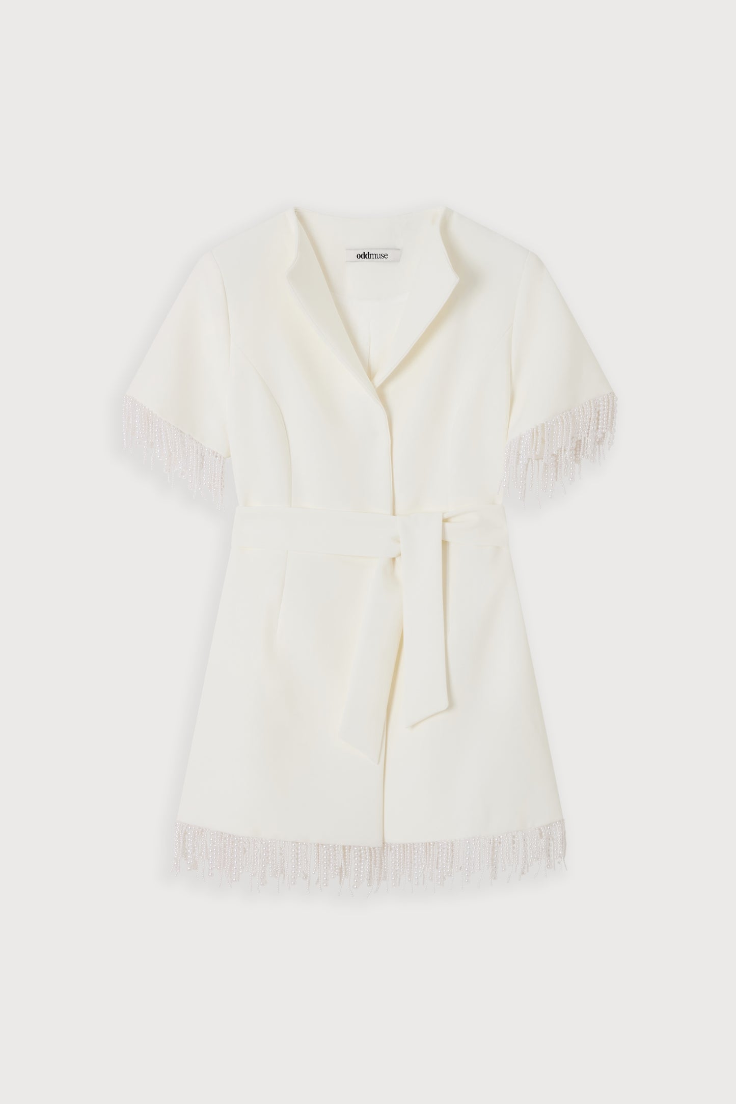 Pearl Trim Wrap Dress