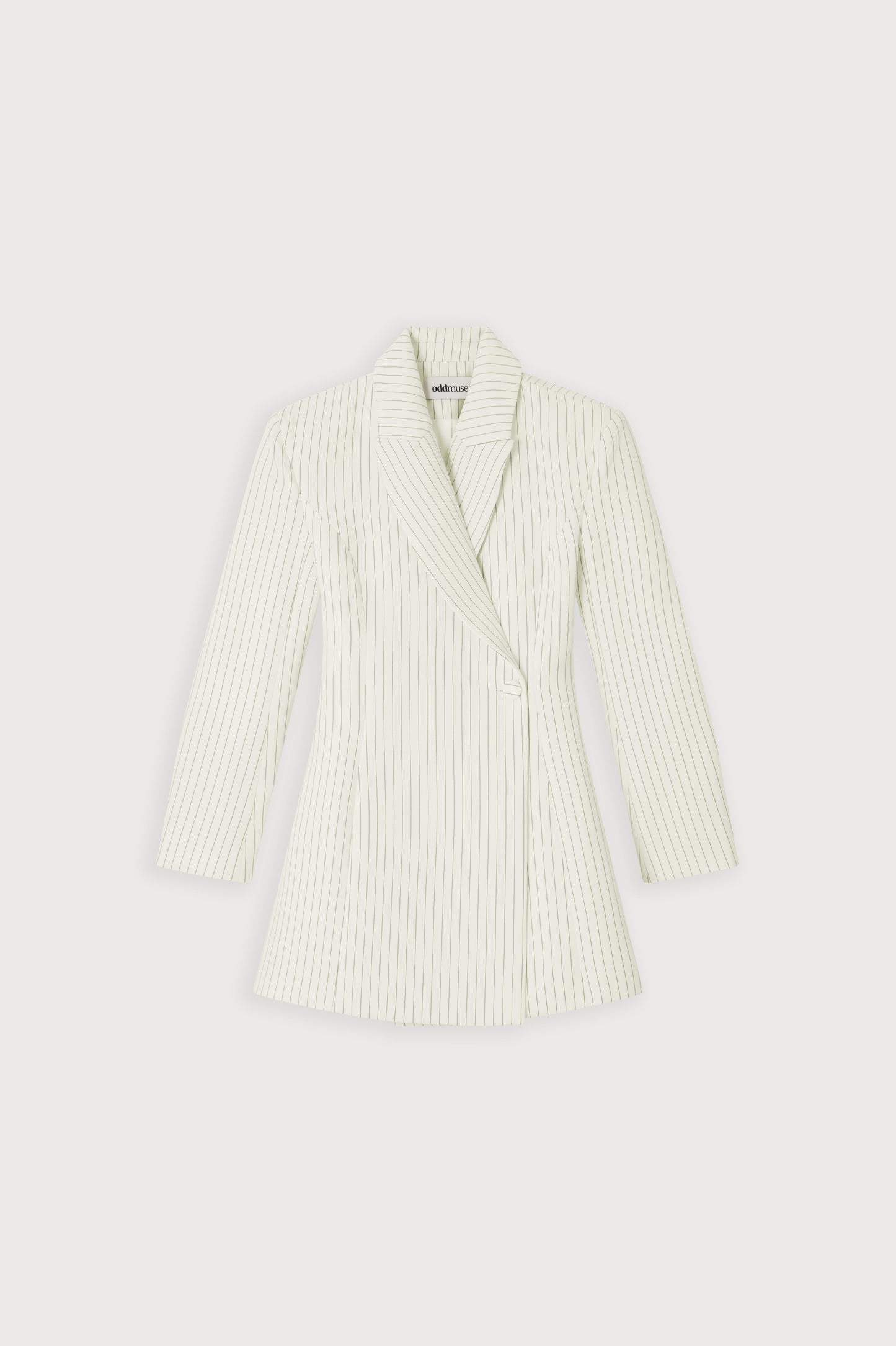 Pinstripe Tailored Blazer Dress