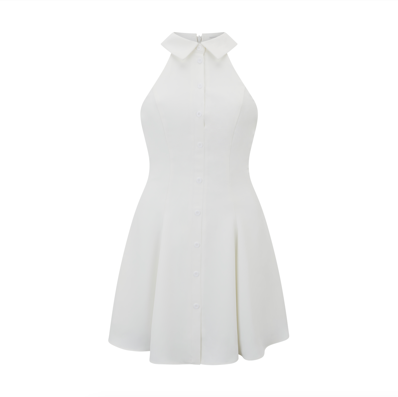 Flowy Collared Mini Dress