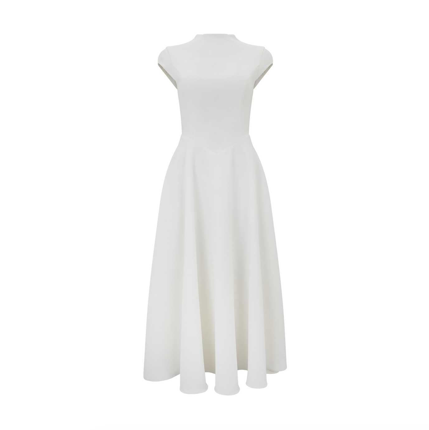 The Ultimate Muse High Waist Cap Sleeve Midi Dress