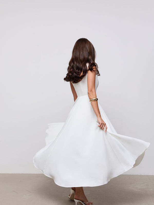 Square Neck Midi Dress