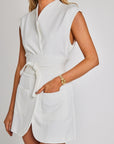 The Ultimate Muse Sleeveless Dress With Additional Belts | White