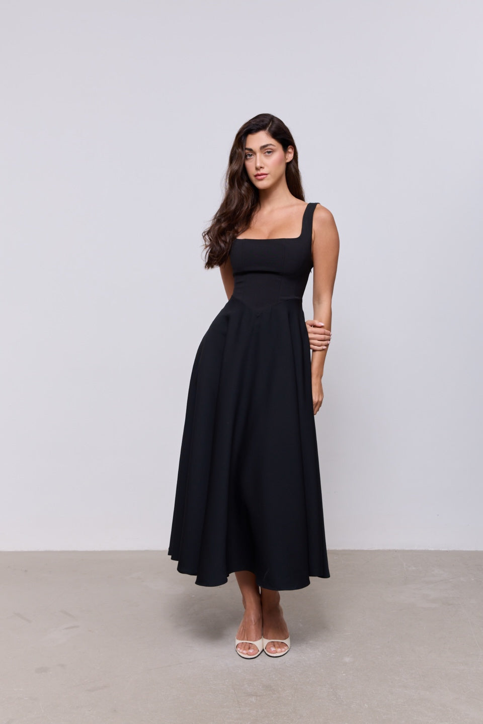 Square Neck Midi Dress – Odd Muse