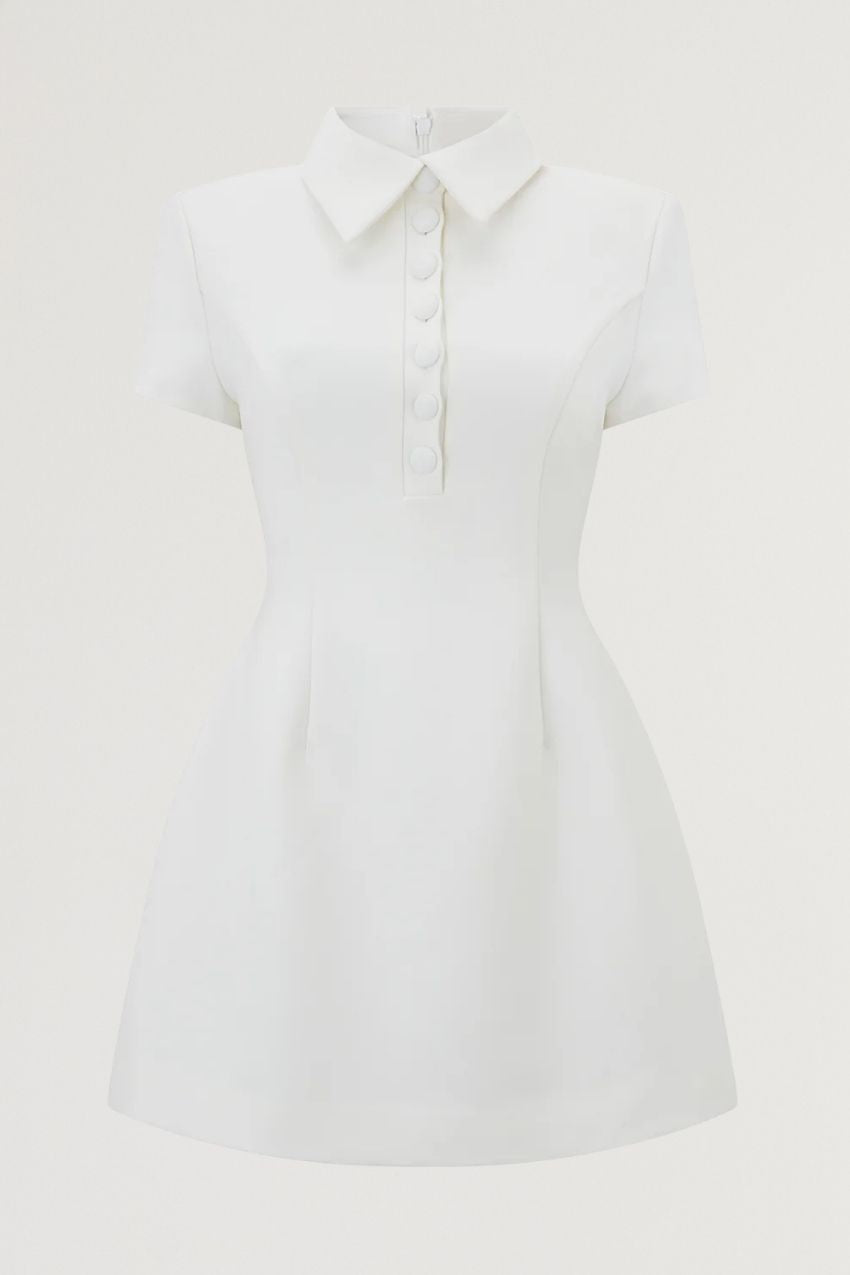 Collared Volume Mini Dress