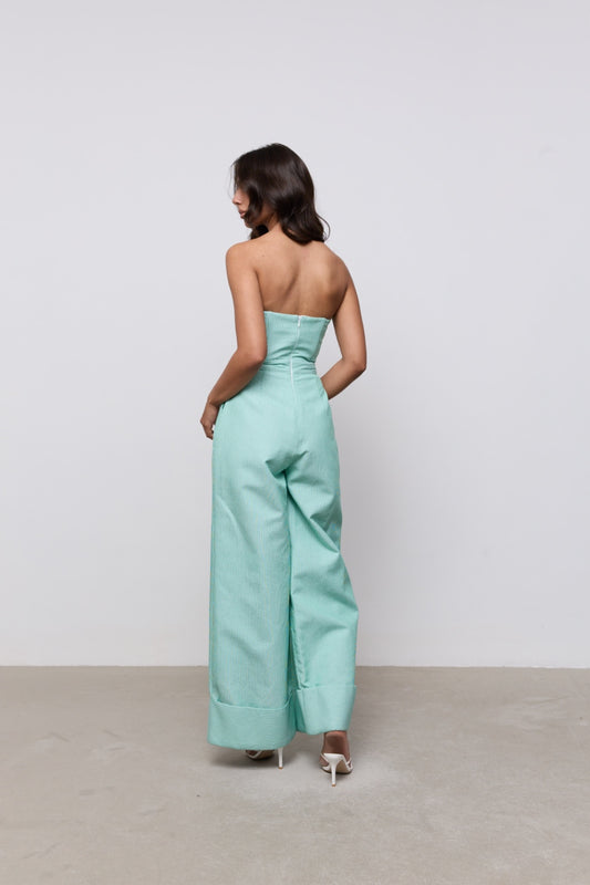 Cotton Pinstripe Jumpsuit
