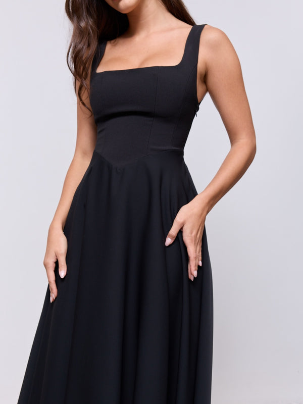 Square Neck Midi Dress